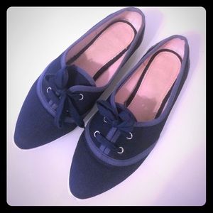 Adorable💙Navy Keds Style Canvas Flat Sneakers